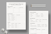 Universal Project Planner, a Stationery Template by MightyDesign (Thumbnail 1 of 8)