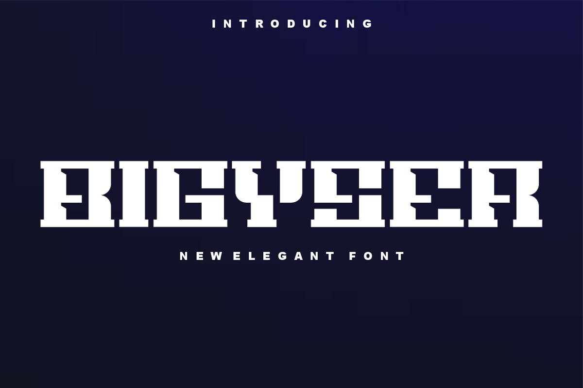 Bigyser - Font, a Slab Serif Font by artchiles_design (Photo 1 of 5)
