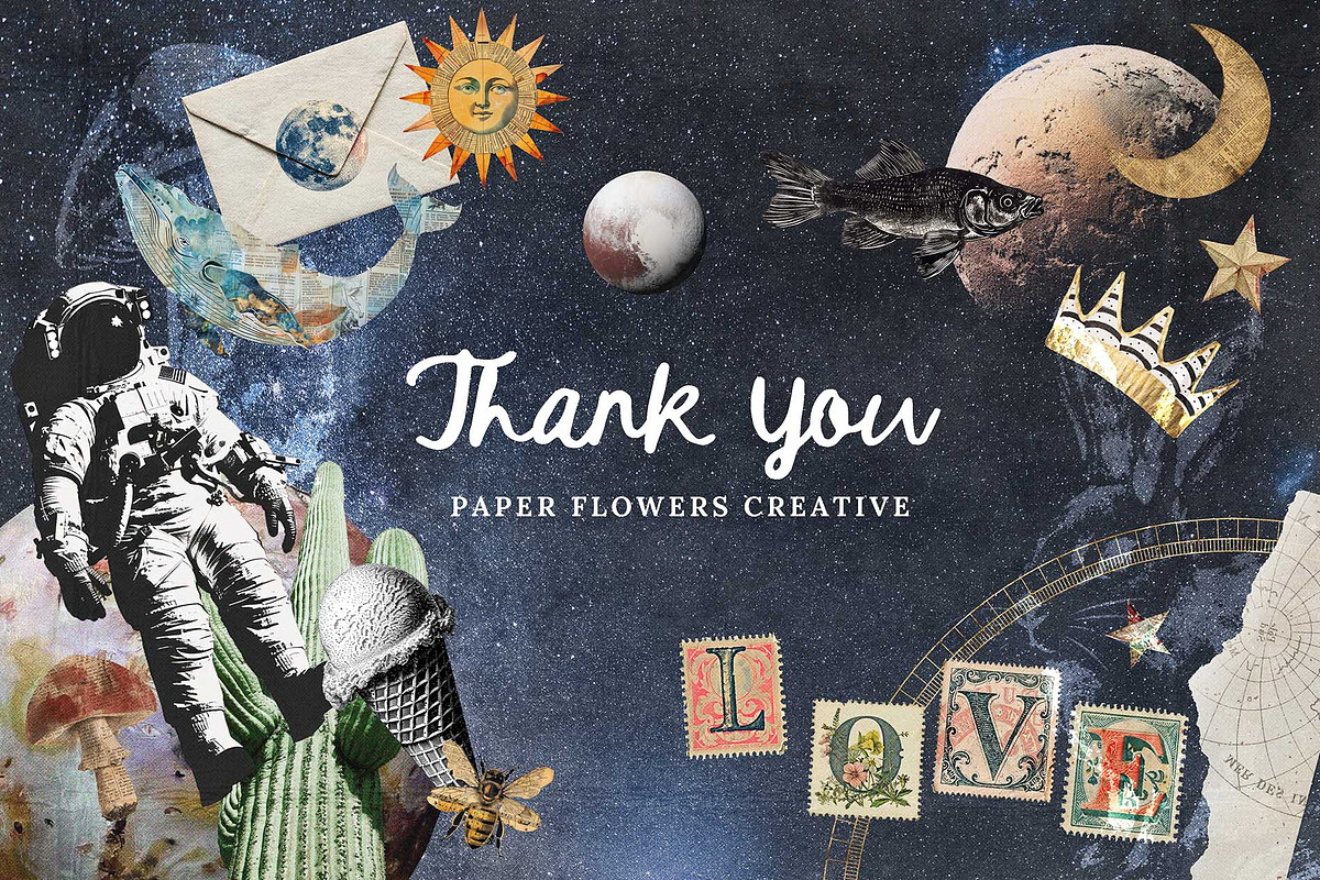 Celestial Dream Collage Creator Kit, an Object Graphic by Paper Flowers Studio (Photo 9 of 9)