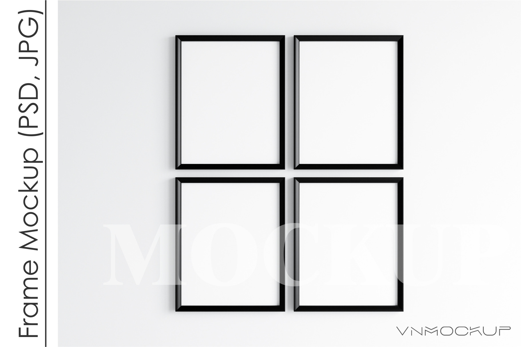 Black Frames Mockup PSD JPG, a Print Template by VNmockup