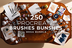 250 Procreate Brushes Mega Bundle