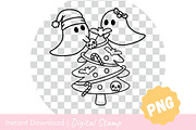 Spooky Cute Christmas Coloring Stamp, a Seasonal Illustration by CpSnowy (Thumbnail 2 of 4)