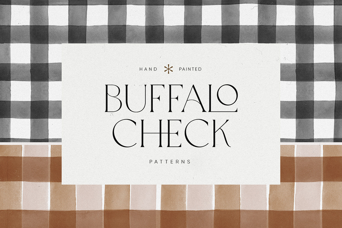 Watercolor Buffalo Check Patterns, a Pattern Graphic by Summit Avenue (Photo 1 of 5)