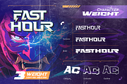 Fasthour, a Sans Serif Font by Burntilldead (Thumbnail 4 of 12)