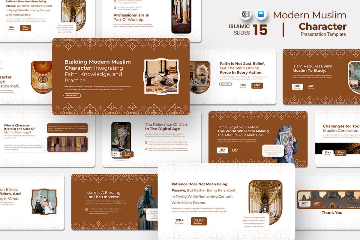 Modern Muslim Character - Keynote, a Presentation Template by Iqsiart Studio (Photo 1 of 3)