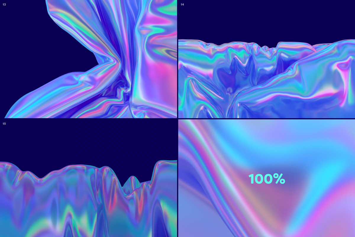 Iridescent Abstract Backgrounds, a Wallpaper Graphic by BIBIART (Photo 8 of 9)