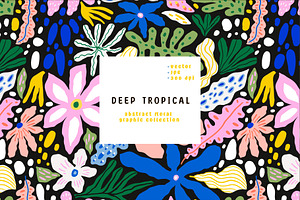 DEEP TROPICAL floral collection, a Texture Graphic by solmariart
