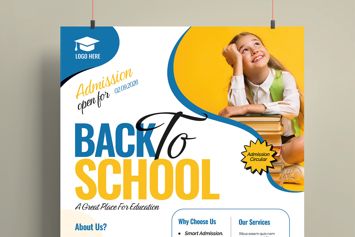 Back To School Flyer Template, a Flyer Template by MightyDesign (Photo 2 of 6)