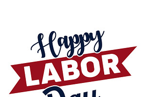 Happy Labor Day Typography Vector