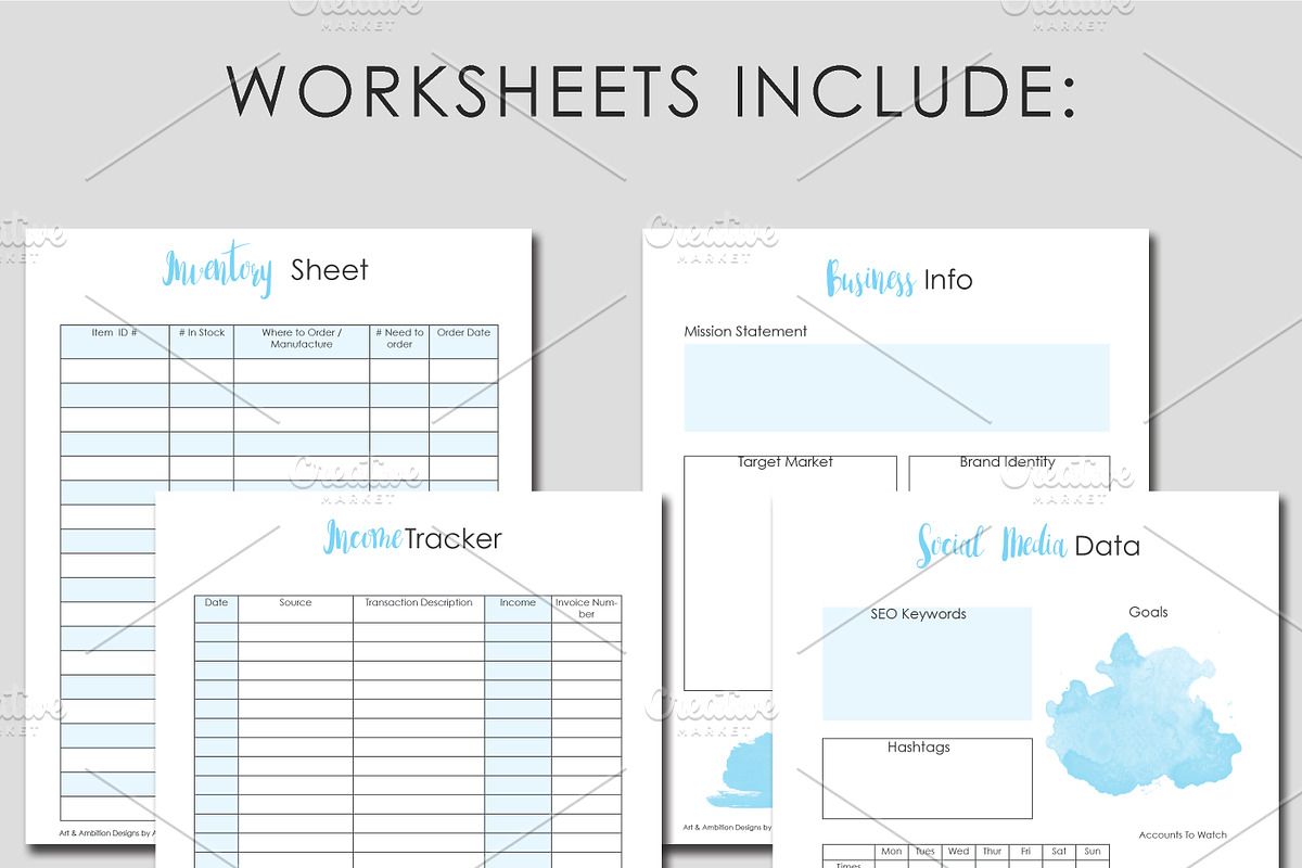 Small Business Workbook InDesign, a Stationery Template by artandambition (Photo 2 of 2)