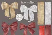 Bows & Ribbons. Watercolor Set, a Decorative Illustration by NataliVA (Thumbnail 2 of 5)