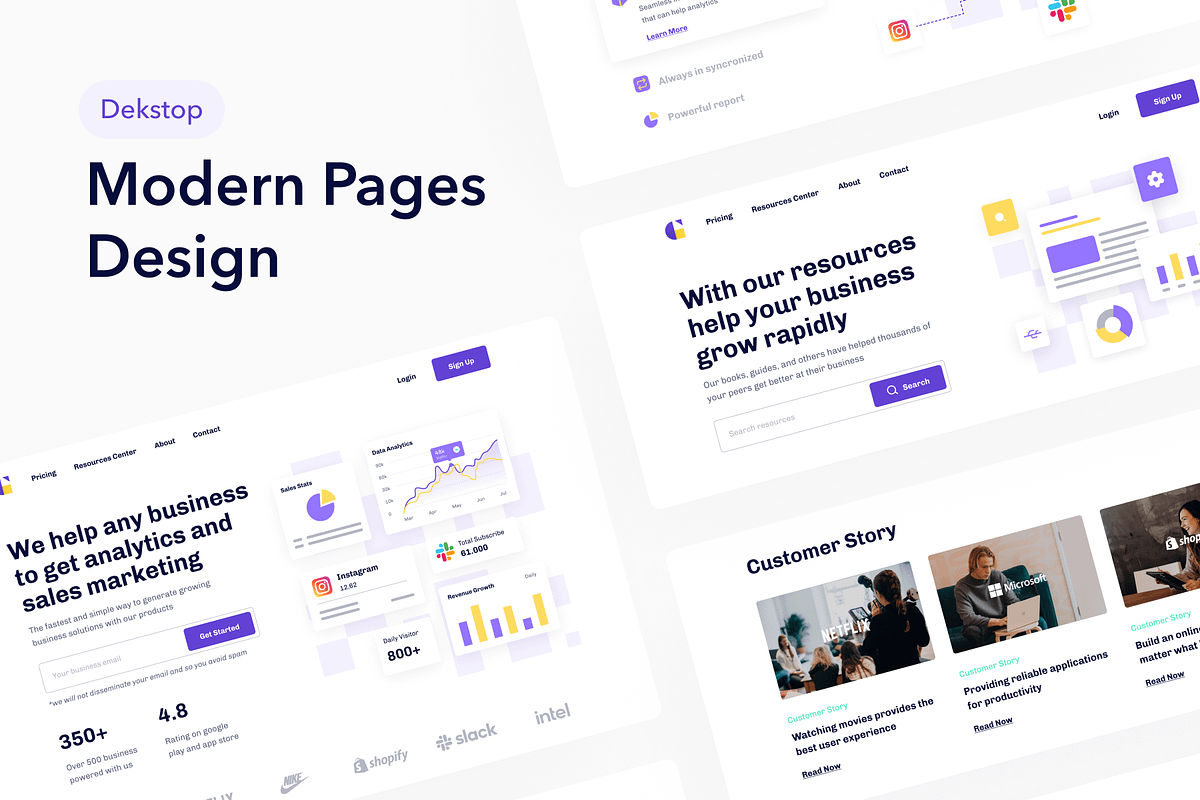 Growthly - SaaS Analytics Web UI Kit, an UI Kit Template by dhuhacreative (Photo 5 of 8)
