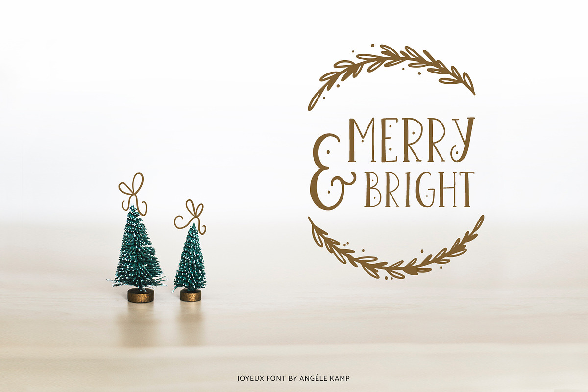 Joyeux Christmas font & clipart preview 7