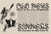 Redagon | Blackletter Typeface, a Blackletter Font by Denustudios (Thumbnail 9 of 12)