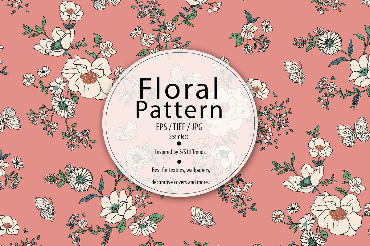 Seamless Vintage Romantic Pattern, a Pattern Graphic by IndiPixi
