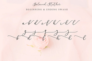 Beloved Mother Calligraphy Font