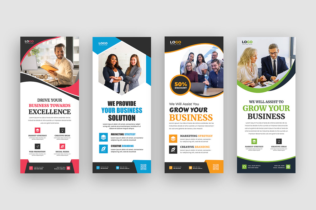 Marketing Agency Roll up Banner, a Stationery Template by Designgrove