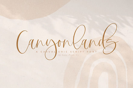 Canyonlands Script Font, a Script Font by The Styled Script