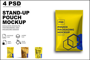 Stand-Up Pouch Mockup, a Product Mockup by GraphicsPixel