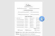 Editable Order Form, a Stationery Template by Zqdo (Thumbnail 1 of 2)