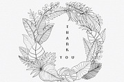 “Charm” Tropical Leaves Lineart, an Illustration by Sense Library (Thumbnail 12 of 23)