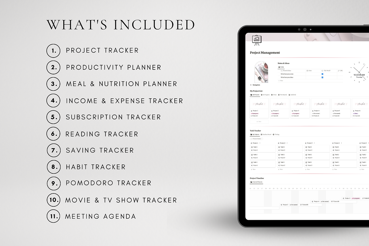 MEGA Notion Life Organizer Bundle, a Templates & Theme by BRANDcontent (Photo 4 of 9)