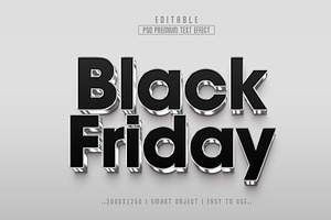 Black Friday 3D Editable Psd Text, a Layer Style Add-On by Md Jahidul99