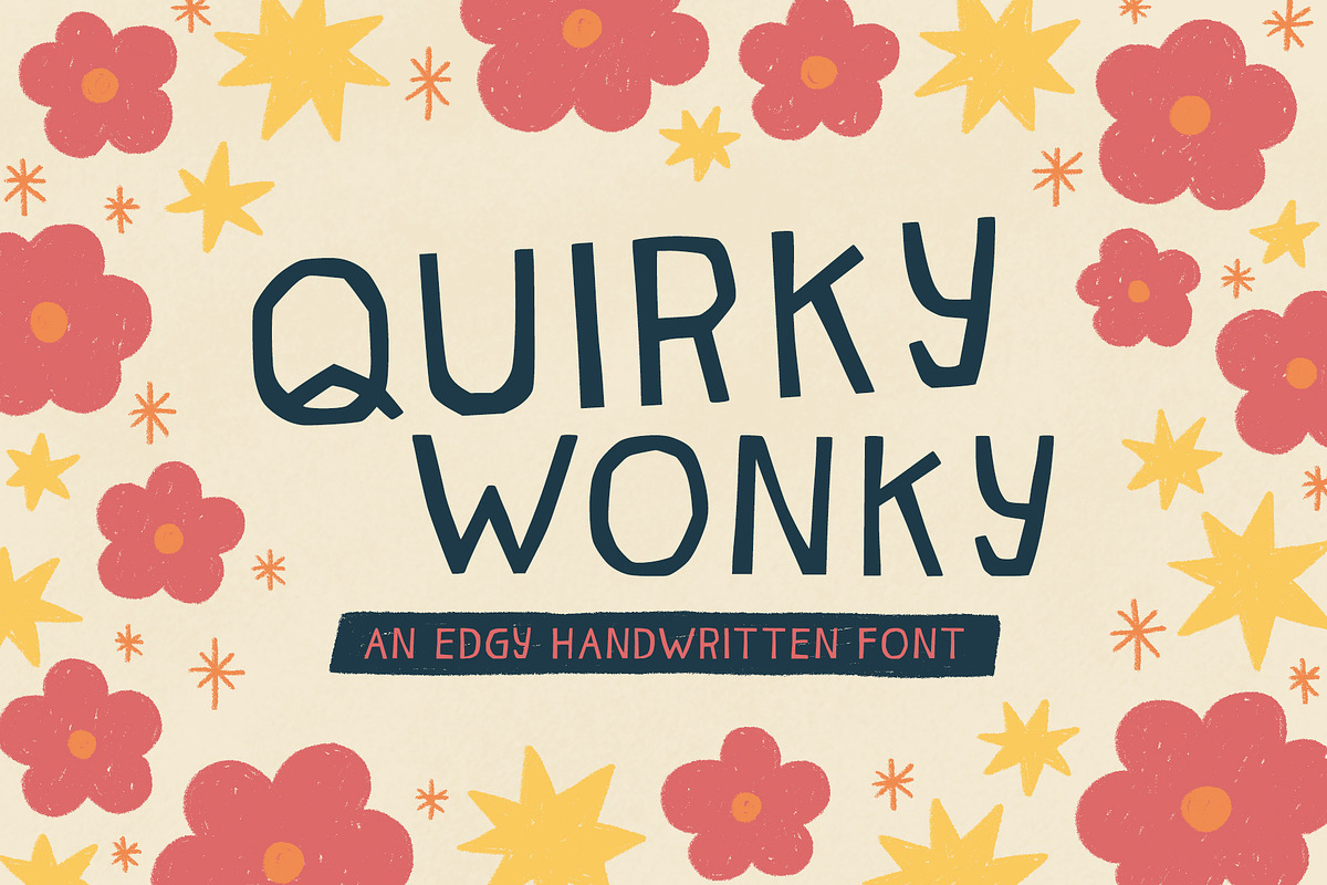 Quirky Wonky - Handwritten font, a Handwritten Font by Carole Chevalier (Photo 1 of 9)