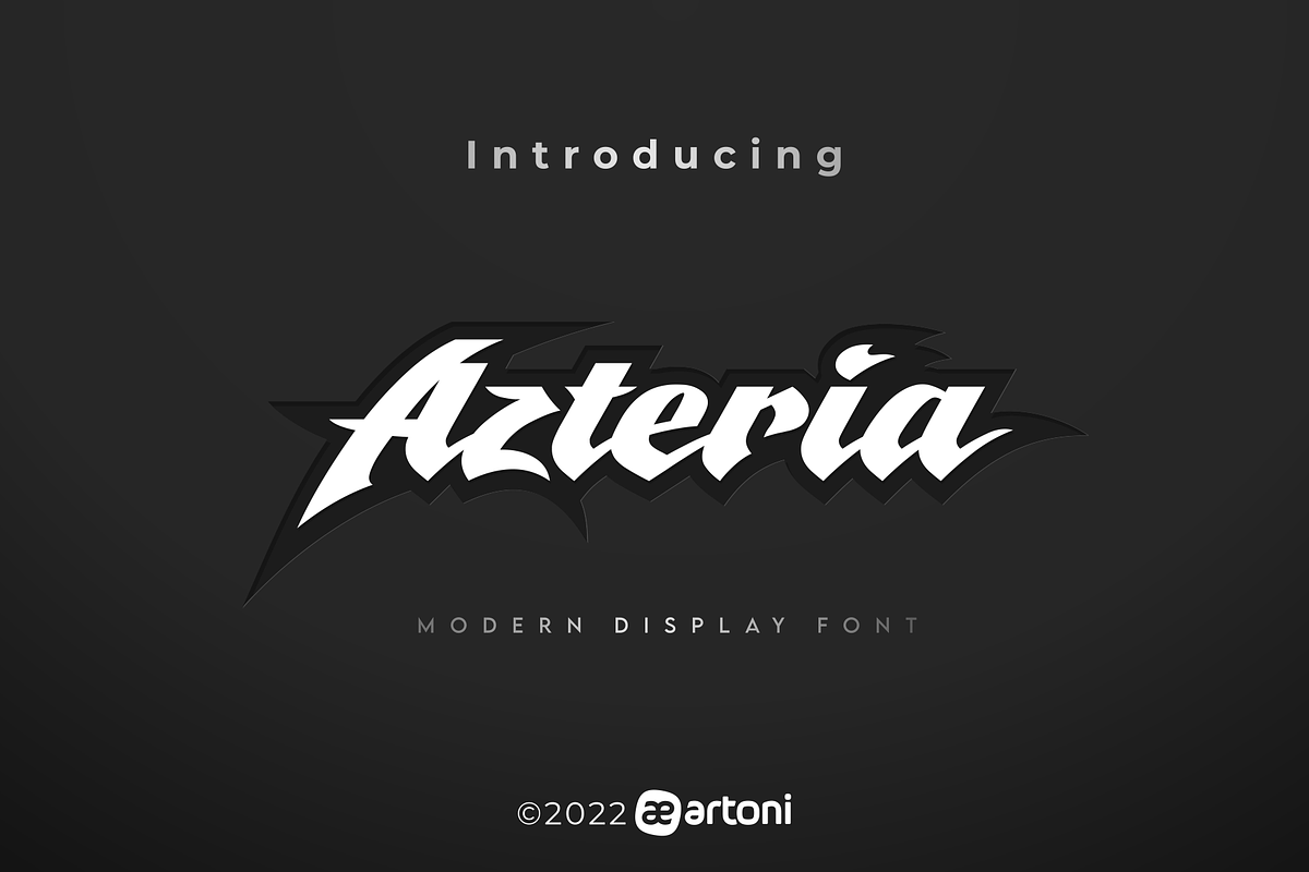 Azteria, a Script Font by ARToni (Photo 1 of 6)