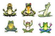 YOGA Frog Sublimation Clipart, an Illustration by CreationArt (Thumbnail 5 of 5)
