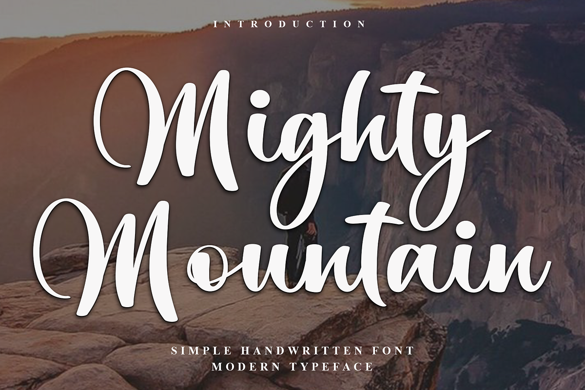 Mighty Mountain, a Handwritten Font by InermediaSTUDIO (Photo 1 of 8)