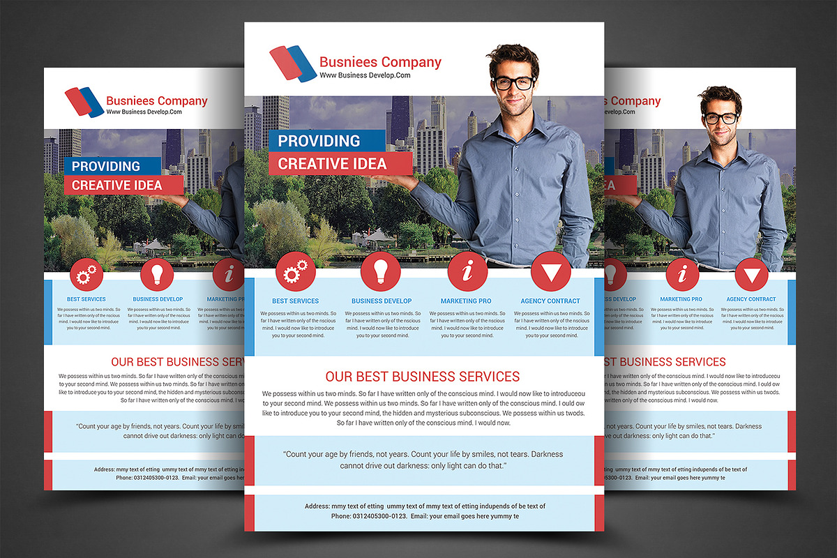 Business Flyer Print Template, a Flyer Template by AfzaalGraphics (Photo 1 of 4)