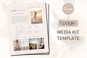 Canva Media Kit Influencer Template, a Presentation Template by Deepa Template Studio