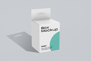 Square Hanger Box Mockup