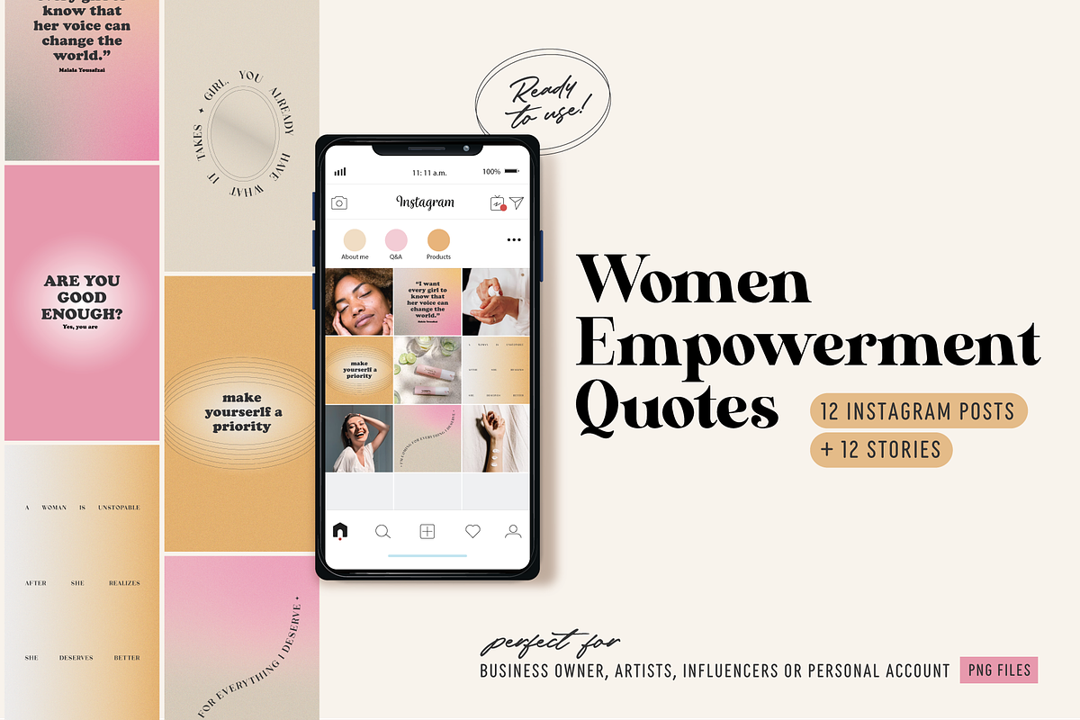Women Empowerment Quotes | IG posts, a Social Media Template by designerbianca (Photo 1 of 5)