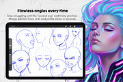 150 Anime Female Head Stamps, a Brush Add-On by Selentaori Studio (Thumbnail 6 of 11)