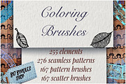 Anti stress coloring: brushes for Ai, a Brush Add-On by Big Bundles Shop (Thumbnail 1 of 3)