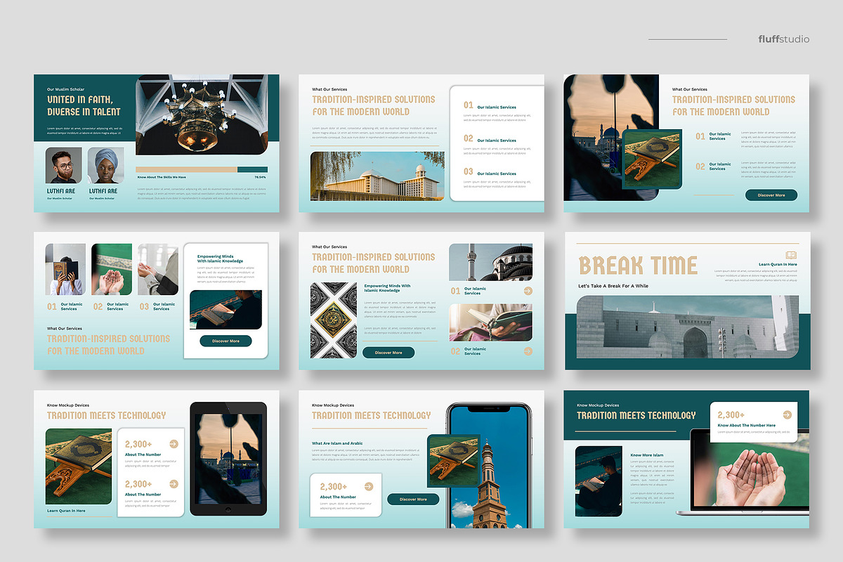 Islamic & Arabic Powerpoint Template, a Presentation Template by fluffstudio (Photo 3 of 4)