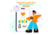 10 Wearable Health Tech Illustration, a Technology Illustration by denayunebgt (Thumbnail 1 of 4)