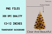 Purple and Yellow Christmas Clipart, an Illustration by SVGArt (Thumbnail 4 of 8)