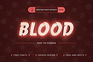 Horror Glow - Editable Text Effect