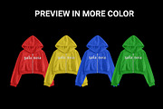 cropped woman hoodie mockup, a Hoody Mockup by yalanois (Thumbnail 2 of 5)