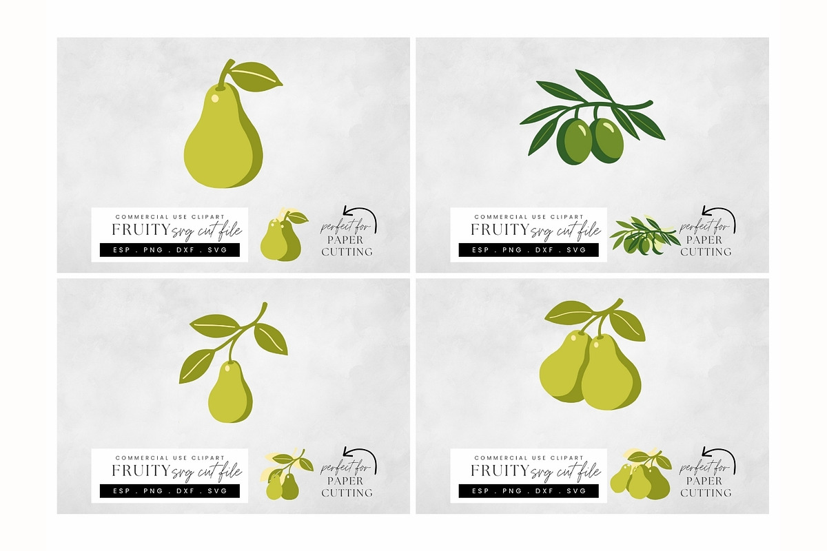 Fruit Papercraft SVG Cut Files, a Food Illustration by illuztrate (Photo 6 of 7)