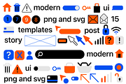 Modern UI Elements, an Object Graphic by Headquarters (Thumbnail 2 of 4)