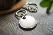 Round Key Chain Mockup Design, a Branding & Logo Template by VetalStock (Thumbnail 1 of 3)