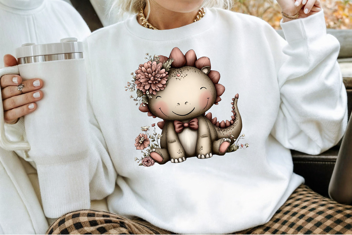 Cute Watercolor Dinosaur Clipart, an Illustration by Sublimation Artist (Photo 4 of 6)