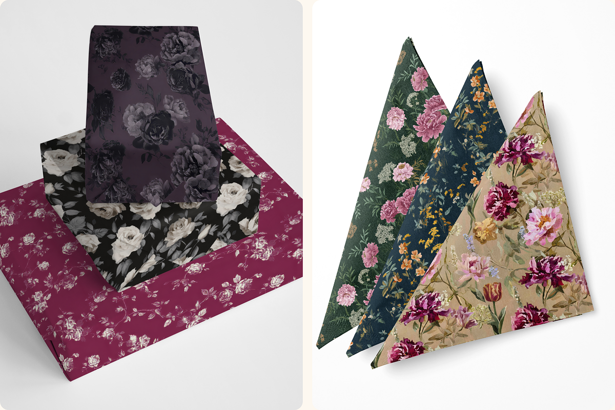 Dark Romance Moody Floral Patterns, a Pattern Graphic by Ninterints (Photo 16 of 17)