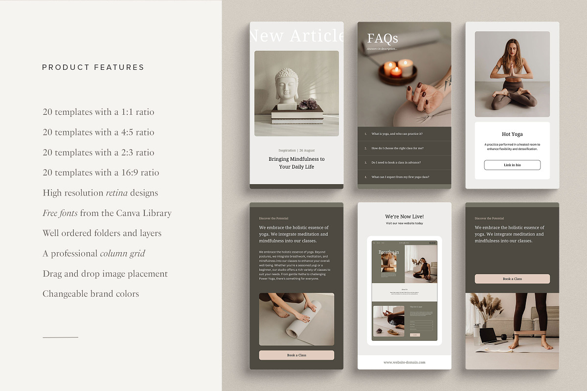 Asana Social Media Kit, a Social Media Template by Ruben Stom (Photo 2 of 19)