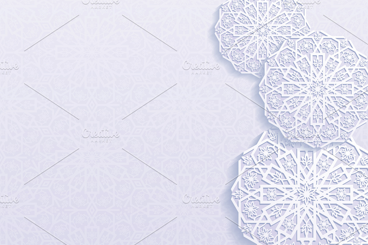 Traditional Floral Backgrounds Set, a Decorative Illustration by Absent A (Photo 4 of 4)