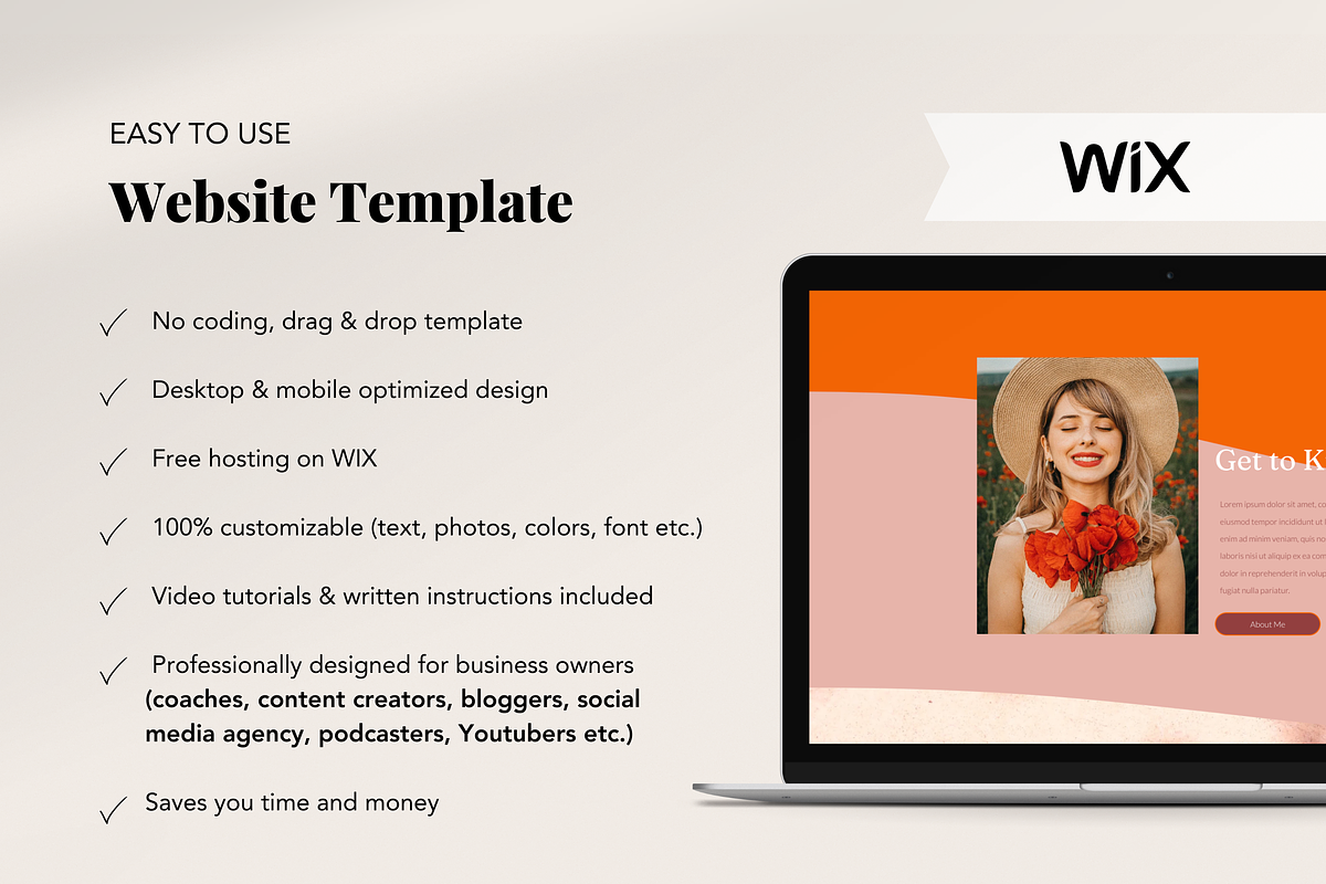 WIX Website Template Colorful Retro, a Wix Template by Warmsoulgallery (Photo 6 of 9)